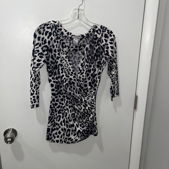 Cache leopard print blouse small - Picture 1 of 4